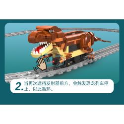 CADA DOUBLEE C59003 59003 non  TÀU ĐIỆN KHỦNG LONG XE LỬA JURASSIC TYRANNOSAURUS REX bộ đồ chơi xếp lắp ráp ghép mô hình 1039 khối