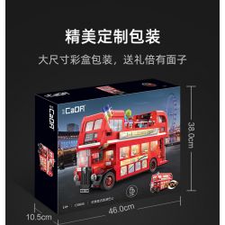 CADA DOUBLEE C59008 59008 non  XE BUÝT DU LỊCH CỔ ĐIỂN LUÂN ĐÔN bộ đồ chơi xếp lắp ráp ghép mô hình Creator Expert Chuyên Gia Sáng Tạo 1770 khối