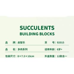 QIZHILE 92015 non  DÒNG MỌNG NƯỚC 12 LOẠI bộ đồ chơi xếp lắp ráp ghép mô hình Creator SUCCULENTS Sáng Tạo