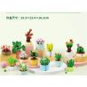 QIZHILE 92015 non  DÒNG MỌNG NƯỚC 12 LOẠI bộ đồ chơi xếp lắp ráp ghép mô hình Creator SUCCULENTS Sáng Tạo
