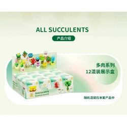 QIZHILE 92016 non  DÒNG MỌNG NƯỚC 12 LOẠI bộ đồ chơi xếp lắp ráp ghép mô hình Creator SUCCULENTS Sáng Tạo