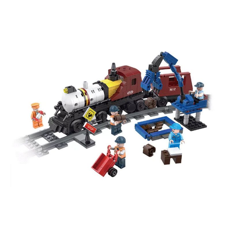 FORANGE FC3612 3612 non Lego TÀU GIAO HÀNG KỸ THUẬT bộ đồ chơi xếp lắp ráp ghép mô hình Trains THE TRAIN Tàu Hỏa 465 khối