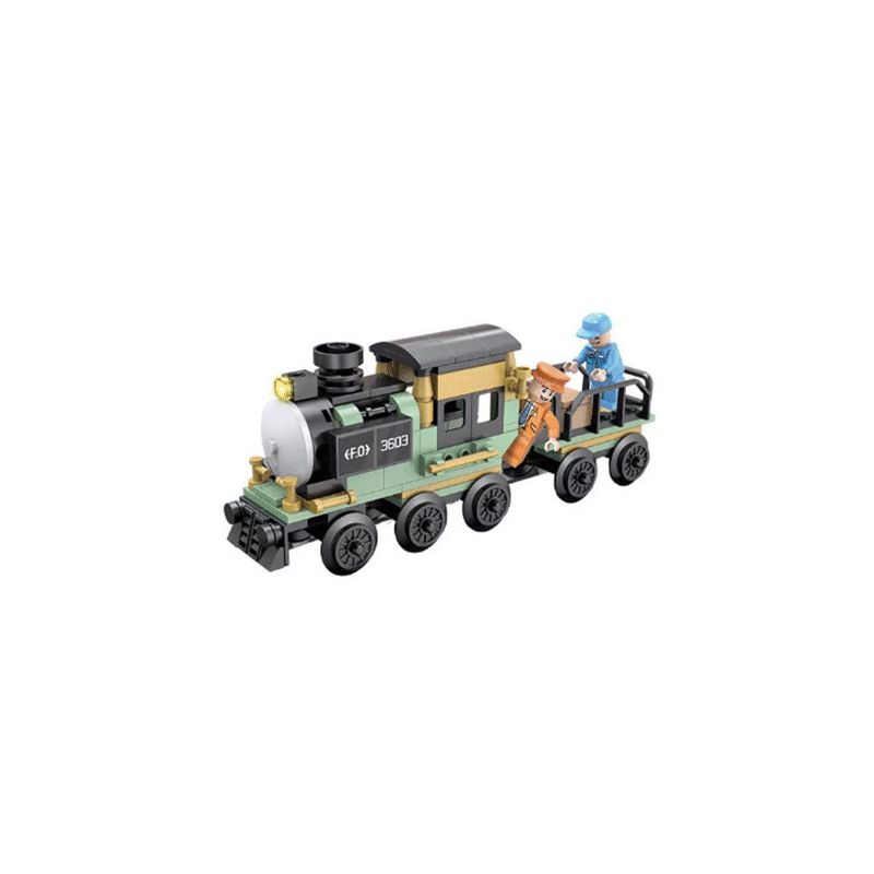 FORANGE FC3603 3603 non Lego TÀU CHỞ HÀNG NHỎ bộ đồ chơi xếp lắp ráp ghép mô hình Trains THE TRAIN Tàu Hỏa 180 khối