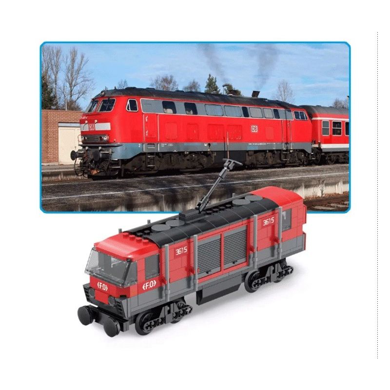 FORANGE FC3615 3615 non  TÀU KHÁCH LIÊN TỈNH bộ đồ chơi xếp lắp ráp ghép mô hình Trains THE TRAIN Tàu Hỏa 854 khối