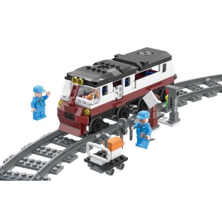 FORANGE FC3606 3606 non  TÀU SỬA CHỮA SỰ CỐ bộ đồ chơi xếp lắp ráp ghép mô hình Trains THE TRAIN Tàu Hỏa 266 khối