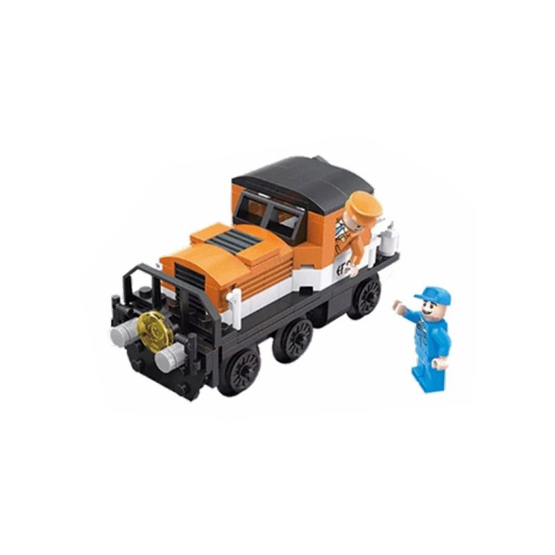 FORANGE FC3604 3604 non Lego TÀU KÉO KHẨN CẤP bộ đồ chơi xếp lắp ráp ghép mô hình Trains THE TRAIN Tàu Hỏa 163 khối