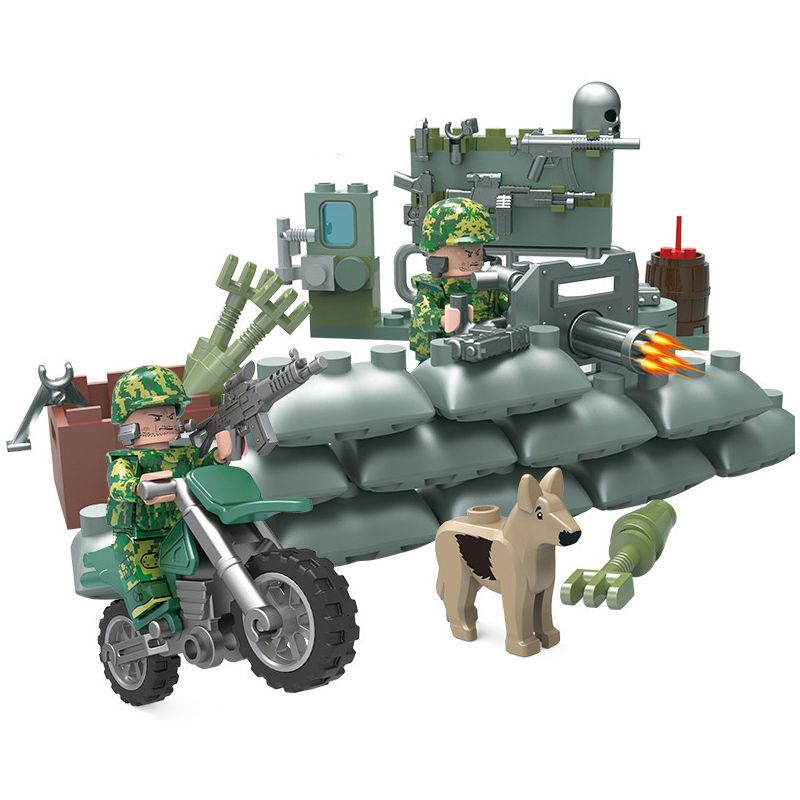 GUDI 8021 non Lego KỴ BINH TẤN CÔNG bộ đồ chơi xếp lắp ráp ghép mô hình Military Army FIREWIRE Quân Sự Bộ Đội 80 khối