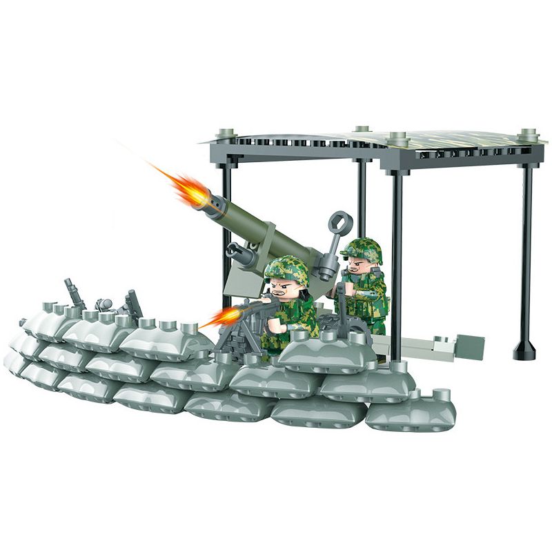 GUDI 8020 non Lego BẢO HIỂM PHÁO BINH bộ đồ chơi xếp lắp ráp ghép mô hình Military Army FIREWIRE Quân Sự Bộ Đội 84 khối