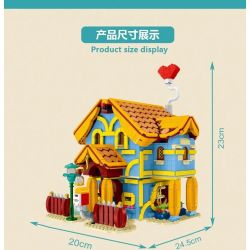 MorkModel 031053 Mork Model 031053 non  BIỆT THỰ TÌNH YÊU bộ đồ chơi xếp lắp ráp ghép mô hình TOONCITY TOWNHOUSE 2410 khối