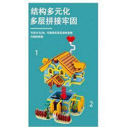 MorkModel 031053 Mork Model 031053 non  BIỆT THỰ TÌNH YÊU bộ đồ chơi xếp lắp ráp ghép mô hình TOONCITY TOWNHOUSE 2410 khối