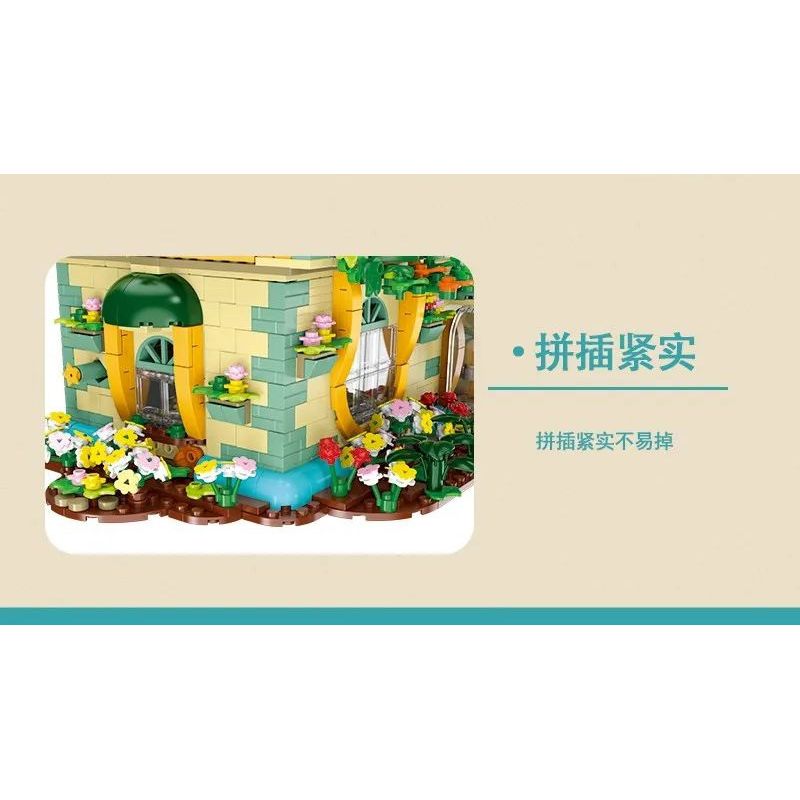 MorkModel 031051 Mork Model 031051 non  CỬA HÀNG HOA bộ đồ chơi xếp lắp ráp ghép mô hình TOONCITY FLORIST 2102 khối