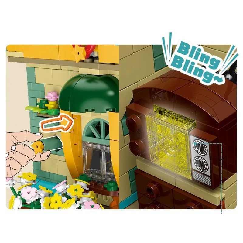 MorkModel 031051 Mork Model 031051 non  CỬA HÀNG HOA bộ đồ chơi xếp lắp ráp ghép mô hình TOONCITY FLORIST 2102 khối