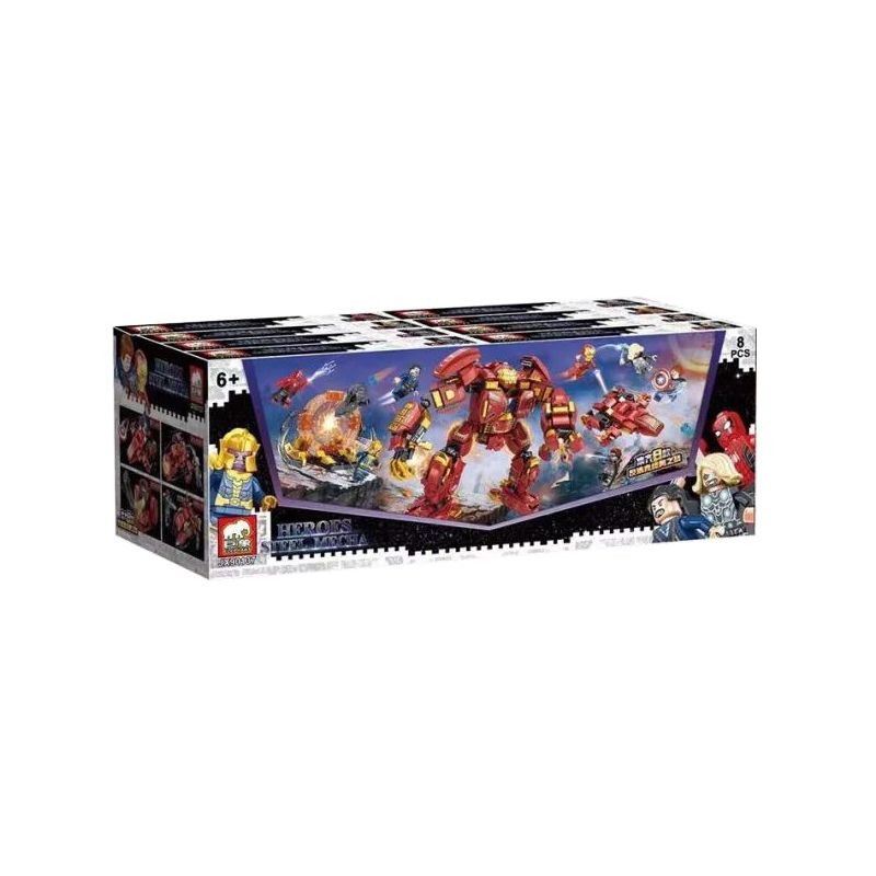 ELEPHANT JX90137 90137 non Lego KẾT HỢP 8 PHẦN GIỮA ANTI-HULK bộ đồ chơi xếp lắp ráp ghép mô hình Marvel Super Heroes Siêu Anh Hùng Marvel