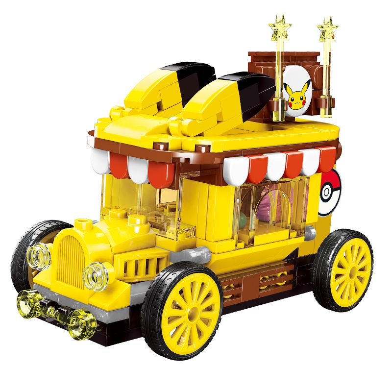 KEEPPLEY K20213 20213 non Lego XE TẢI THỨC ĂN MINI PHONG CÁCH PIKACHU bộ đồ chơi xếp lắp ráp ghép mô hình Pokémon POKEMON