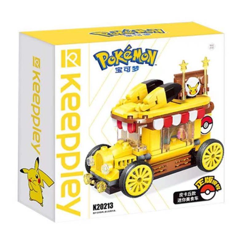 KEEPPLEY K20213 20213 non  XE TẢI THỨC ĂN MINI PHONG CÁCH PIKACHU bộ đồ chơi xếp lắp ráp ghép mô hình Pokémon POKEMON