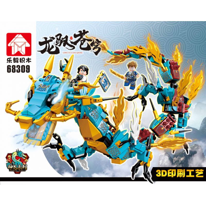 LEYI 68309 non  SHENLONG KẺ THỐNG TRỊ RỒNG bộ đồ chơi xếp lắp ráp ghép mô hình 736 khối