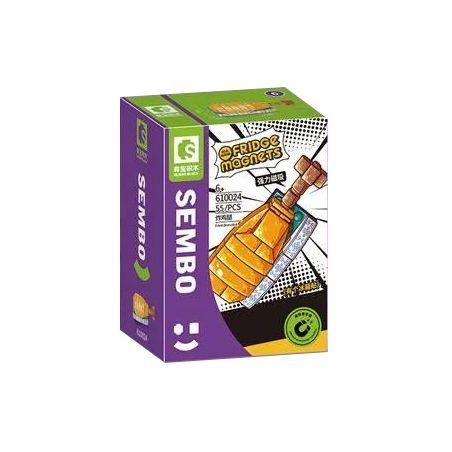 SEMBO 610024 non  GÀ RÁN bộ đồ chơi xếp lắp ráp ghép mô hình Fridge Refrigerator Magnets FRIDGE MAGNETS Nam Châm Dính Tủ Lạnh 55 khối