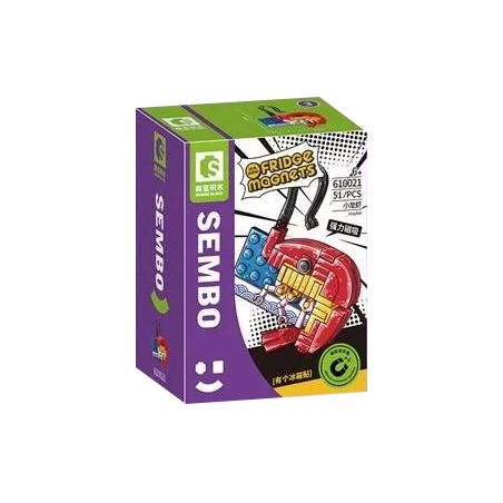 SEMBO 610021 non  TÔM CÀNG bộ đồ chơi xếp lắp ráp ghép mô hình Fridge Refrigerator Magnets FRIDGE MAGNETS Nam Châm Dính Tủ Lạnh 51 khối