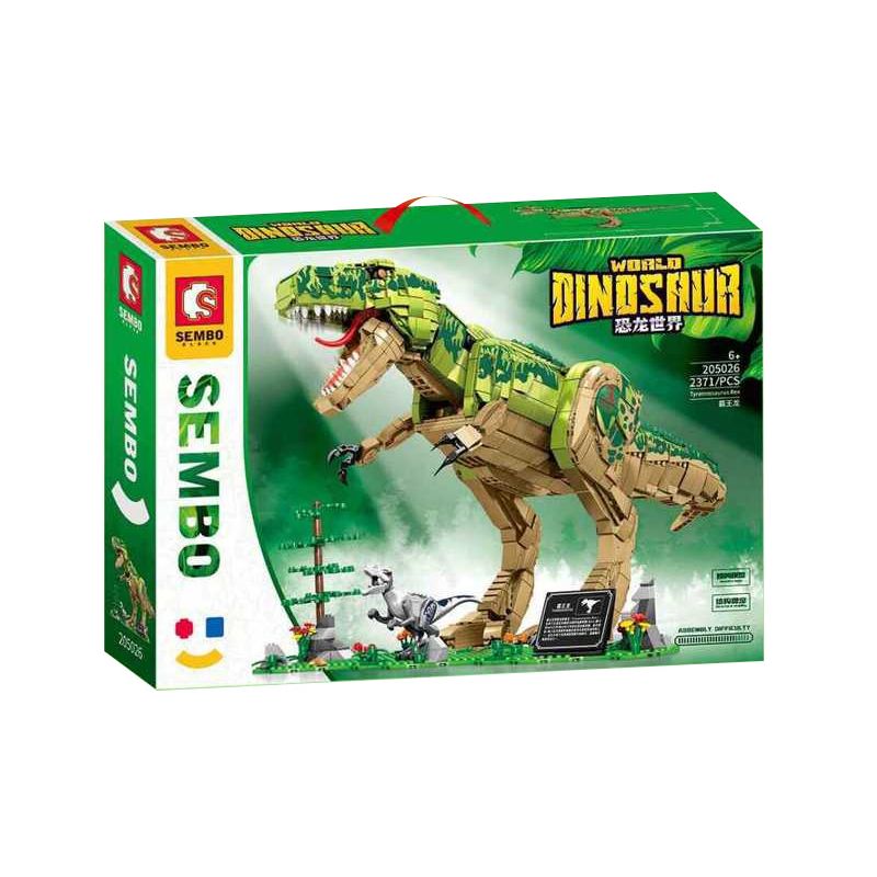 SEMBO 205026 non  THẾ GIỚI KHỦNG LONG TYRANNOSAURUS REX bộ đồ chơi xếp lắp ráp ghép mô hình Creator Expert DINOSAUR WORLD Chuyên Gia Sáng Tạo 2371 khối