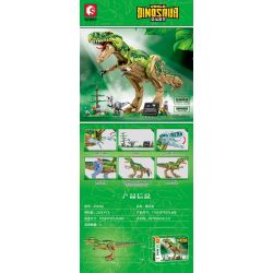 SEMBO 205026 non  THẾ GIỚI KHỦNG LONG TYRANNOSAURUS REX bộ đồ chơi xếp lắp ráp ghép mô hình Creator Expert DINOSAUR WORLD Chuyên Gia Sáng Tạo 2371 khối