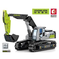 SEMBO 705103 non  MÁY XÚC bộ đồ chơi xếp lắp ráp ghép mô hình 236 khối