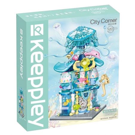 MINISO MK28014 28014 KEEPPLEY K28014 28014 non  CHẾ ĐỘ XEM PHỐ THỦY CUNG MÙA HÈ bộ đồ chơi xếp lắp ráp ghép mô hình Mini Modular Đường Phố Thu Nhỏ 418 khối