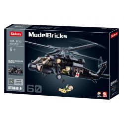SLUBAN M38-B1012 B1012 1012 M38B1012 38-B1012 non  MÁY BAY TRỰC THĂNG DIỀU HÂU ĐEN bộ đồ chơi xếp lắp ráp ghép mô hình Military Army Quân Sự Bộ Đội 692 khối