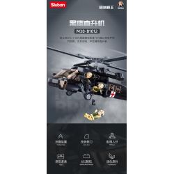 SLUBAN M38-B1012 B1012 1012 M38B1012 38-B1012 non  MÁY BAY TRỰC THĂNG DIỀU HÂU ĐEN bộ đồ chơi xếp lắp ráp ghép mô hình Military Army Quân Sự Bộ Đội 692 khối