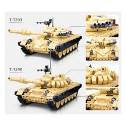 SLUBAN M38-B1011 B1011 1011 M38B1011 38-B1011 non  XE TĂNG CHIẾN ĐẤU CHỦ LỰC BIẾN THỂ KÉP T-72B3 T72M1 bộ đồ chơi xếp lắp ráp ghép mô hình Military Army Quân Sự Bộ Đội 770 khối