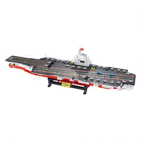 PanlosBrick 688014 Panlos Brick 688014 non  TÀU SÂN BAY 003 bộ đồ chơi xếp lắp ráp ghép mô hình Military Army 003 AIRCRAFT CARRIER Quân Sự Bộ Đội 3126 khối