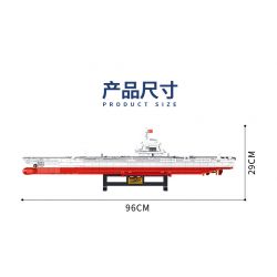PanlosBrick 688014 Panlos Brick 688014 non  TÀU SÂN BAY 003 bộ đồ chơi xếp lắp ráp ghép mô hình Military Army 003 AIRCRAFT CARRIER Quân Sự Bộ Đội 3126 khối