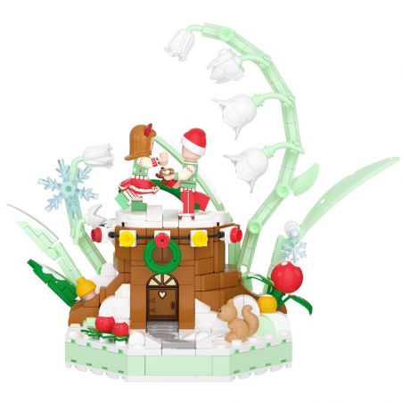 WEKKI 516155 non  BẢN TÌNH CA MÙA ĐÔNG bộ đồ chơi xếp lắp ráp ghép mô hình WINTER LOVE SONG