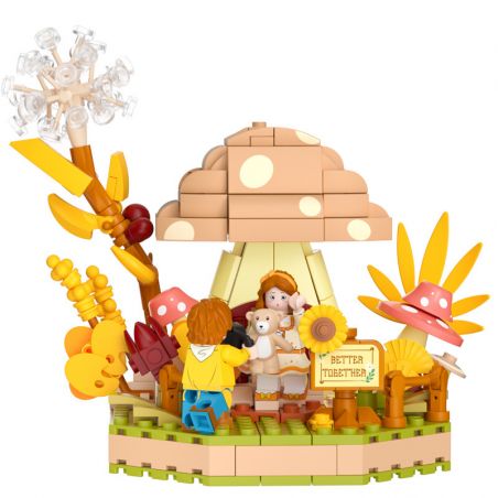 WEKKI 516154 non  CHIA SẺ GIÓ MÙA THU bộ đồ chơi xếp lắp ráp ghép mô hình FLY IN AUTUMN WIND