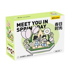 WEKKI 516152 non  MÙA XUÂN bộ đồ chơi xếp lắp ráp ghép mô hình MEET YOU IN