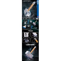 ZHEGAO 01037 non  CÂY BÚA bộ đồ chơi xếp lắp ráp ghép mô hình Marvel Super Heroes HAMMER Siêu Anh Hùng Marvel 975 khối