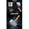 ZHEGAO 01037 non  CÂY BÚA bộ đồ chơi xếp lắp ráp ghép mô hình Marvel Super Heroes HAMMER Siêu Anh Hùng Marvel 975 khối