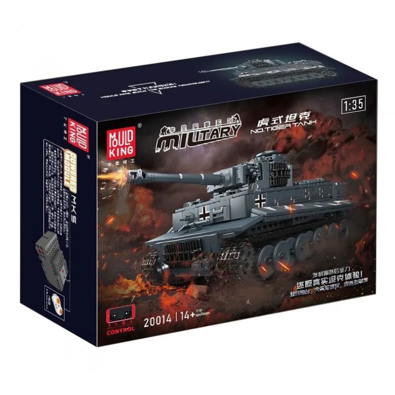 MouldKing 20014 Mould King 20014 non  BỂ HỔ tỷ lệ 1:35 bộ đồ chơi xếp lắp ráp ghép mô hình Military Army TIGER TANK Quân Sự Bộ Đội 800 khối