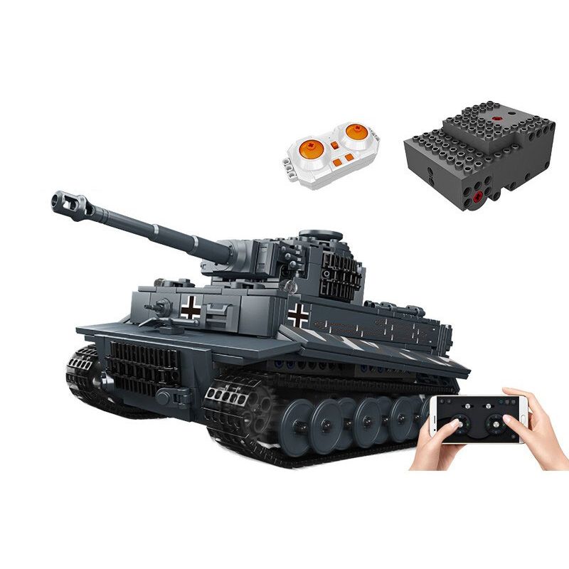 MouldKing 20014 Mould King 20014 non  BỂ HỔ tỷ lệ 1:35 bộ đồ chơi xếp lắp ráp ghép mô hình Military Army TIGER TANK Quân Sự Bộ Đội 800 khối