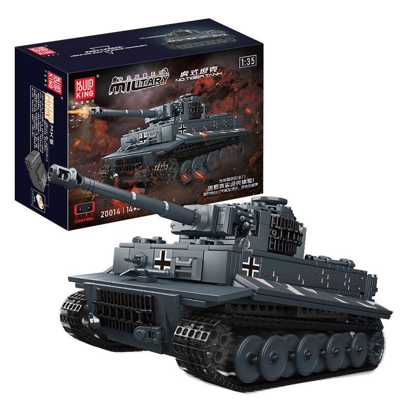 MouldKing 20014 Mould King 20014 non  BỂ HỔ tỷ lệ 1:35 bộ đồ chơi xếp lắp ráp ghép mô hình Military Army TIGER TANK Quân Sự Bộ Đội 800 khối