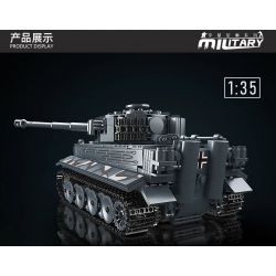 MouldKing 20014 Mould King 20014 non  BỂ HỔ tỷ lệ 1:35 bộ đồ chơi xếp lắp ráp ghép mô hình Military Army TIGER TANK Quân Sự Bộ Đội 800 khối