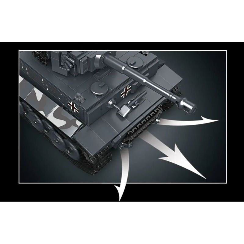 MouldKing 20014 Mould King 20014 non  BỂ HỔ tỷ lệ 1:35 bộ đồ chơi xếp lắp ráp ghép mô hình Military Army TIGER TANK Quân Sự Bộ Đội 800 khối