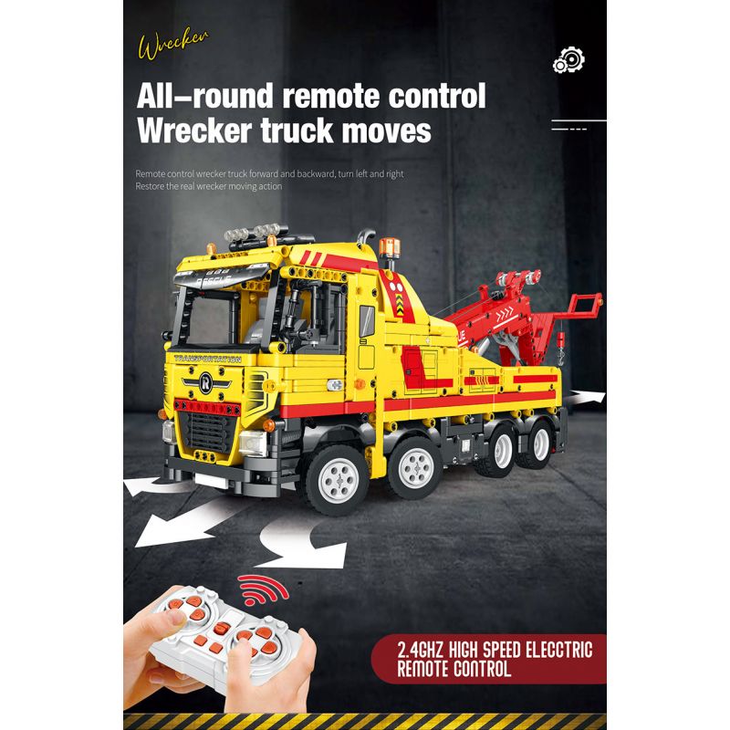 REOBRIX 22012 non  XE CỨU HỘ bộ đồ chơi xếp lắp ráp ghép mô hình  WRECKER Kỹ Thuật Công Nghệ Cao Mô Hình Phương Tiện 1910 khối