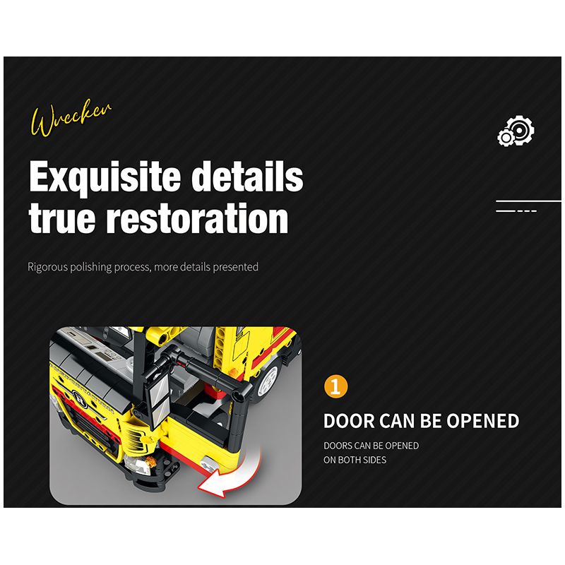 REOBRIX 22012 non  XE CỨU HỘ bộ đồ chơi xếp lắp ráp ghép mô hình  WRECKER Kỹ Thuật Công Nghệ Cao Mô Hình Phương Tiện 1910 khối