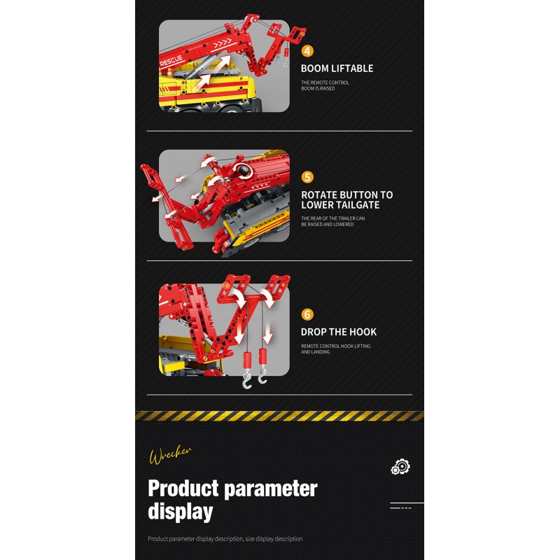 REOBRIX 22012 non  XE CỨU HỘ bộ đồ chơi xếp lắp ráp ghép mô hình  WRECKER Kỹ Thuật Công Nghệ Cao Mô Hình Phương Tiện 1910 khối