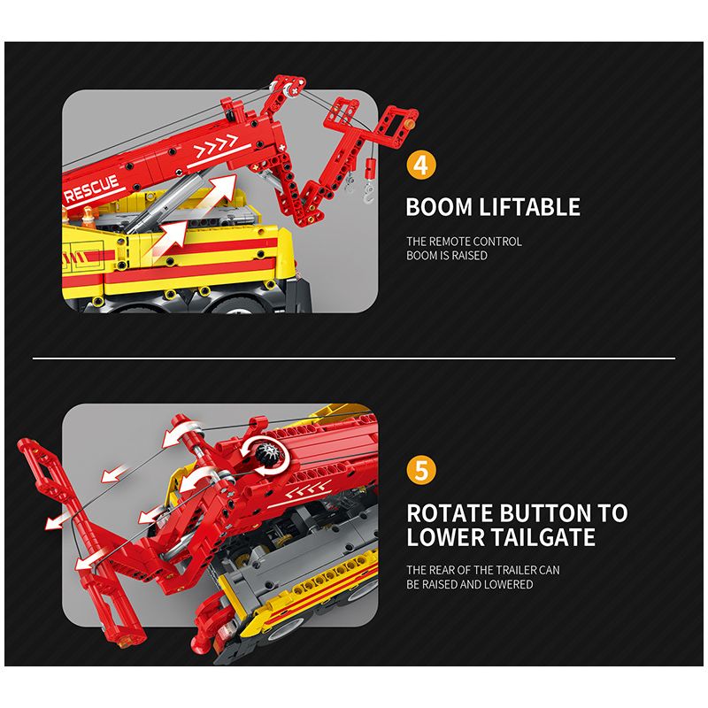 REOBRIX 22012 non  XE CỨU HỘ bộ đồ chơi xếp lắp ráp ghép mô hình  WRECKER Kỹ Thuật Công Nghệ Cao Mô Hình Phương Tiện 1910 khối