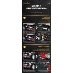 REOBRIX 22011 non  XE NÂNG bộ đồ chơi xếp lắp ráp ghép mô hình  MECHANICAL CRANE TRUCK Kỹ Thuật Công Nghệ Cao Mô Hình Phương Tiện 2328 khối