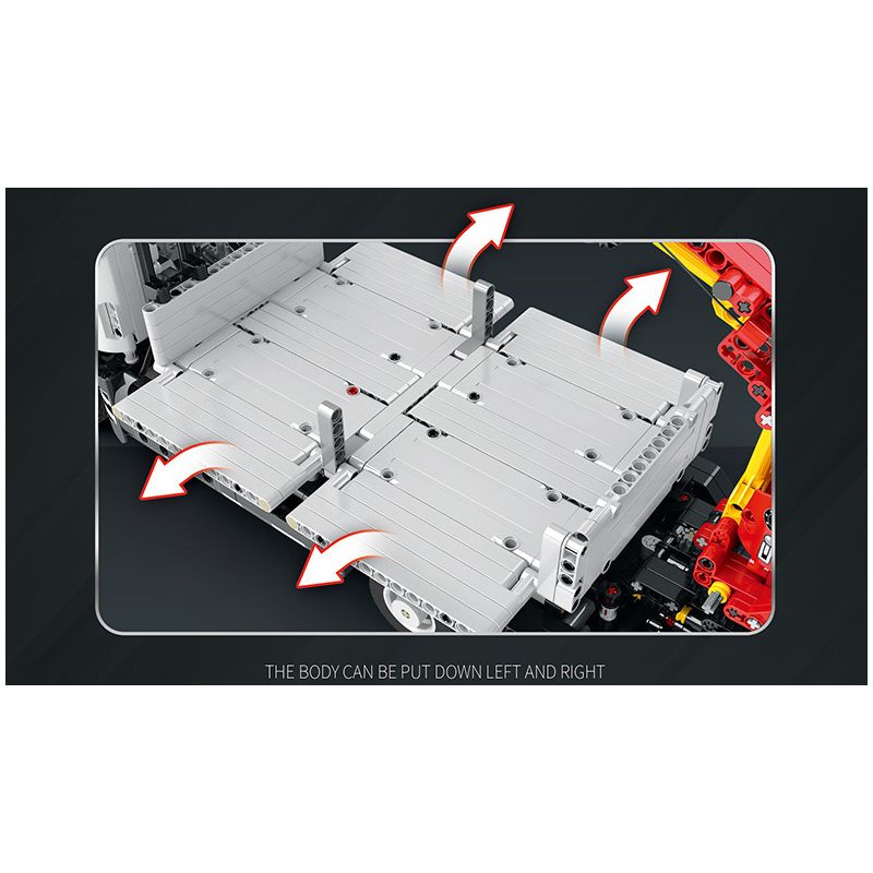 REOBRIX 22011 non  XE NÂNG bộ đồ chơi xếp lắp ráp ghép mô hình  MECHANICAL CRANE TRUCK Kỹ Thuật Công Nghệ Cao Mô Hình Phương Tiện 2328 khối