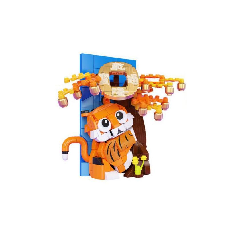 QIZHILE E02702 02702 non Lego CON BÒ SỮA bộ đồ chơi xếp lắp ráp ghép mô hình Creator MONEY TIGER Sáng Tạo 303 khối