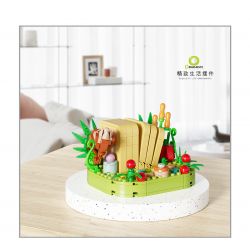 CAYI 13322 non  GIÁ ĐỠ ĐIỆN THOẠI DI ĐỘNG LÁT BÁNH MÌ NƯỚNG bộ đồ chơi xếp lắp ráp ghép mô hình CAKE 222 khối