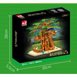BEAUTY AND 13013 non  CUỐN SÁCH NGÔI NHÀ TRÊN CÂY TRONG RỪNG bộ đồ chơi xếp lắp ráp ghép mô hình MAGIC BOOK 969 khối